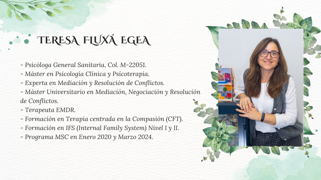 Programa Mindful self-compassion
Programa de 8 semanas para el cultivo de la autocompasión, viernes de octubre y noviembre Madrid Teresa Fluxá