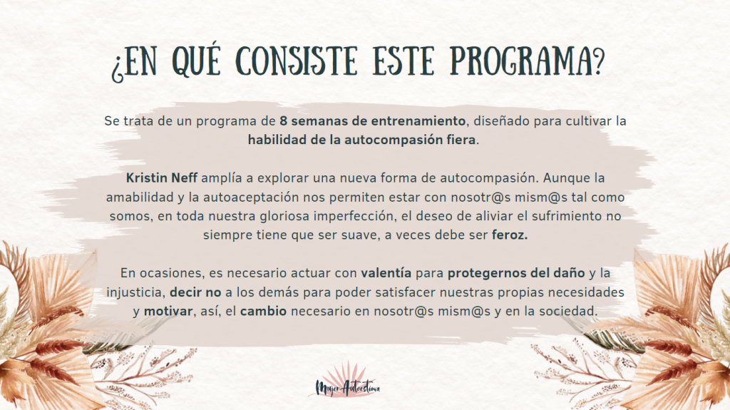 Programa Fierce Self Compassion en qué consiste