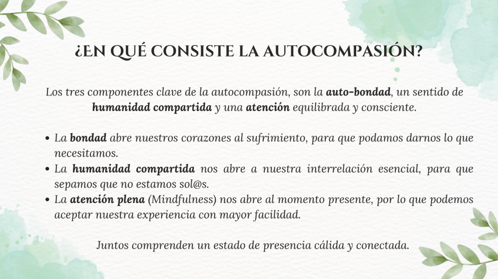 Programa MSC Mindful self-compassion 2026 en qué consiste la autocompasión